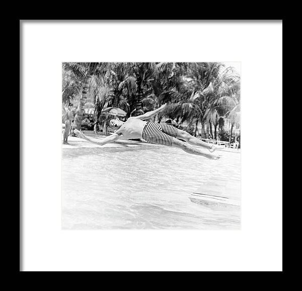 Outdoors Framed Print featuring the photograph Model Wearing Robert Bruce Trunks by Richard Waite