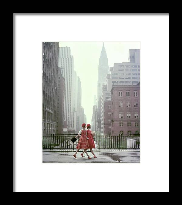 Accessories Framed Print featuring the photograph Models In New York City by Sante Forlano