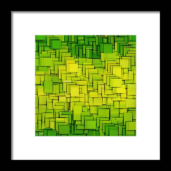 Light Green Framed Print featuring the digital art Modern Abstract XXXIII by Lourry Legarde