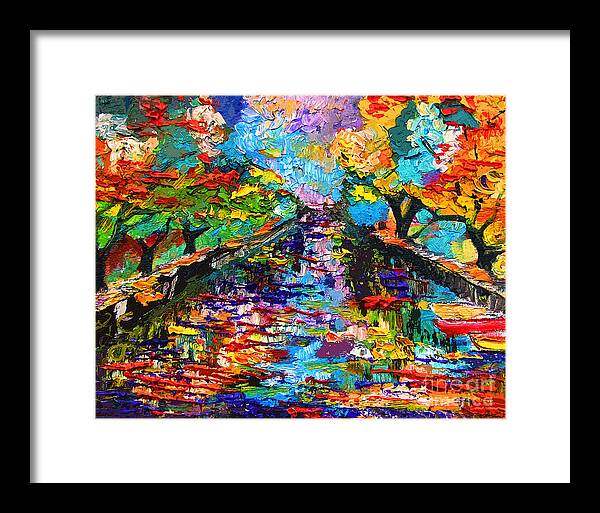 France Framed Print featuring the painting Modern Annecy France Decor by Ginette Callaway
