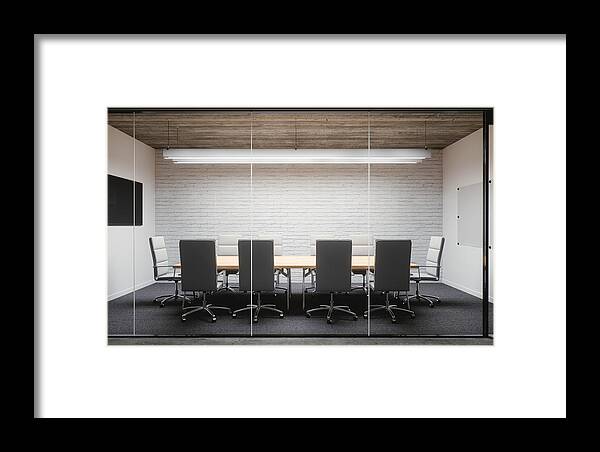 Modern Office Meeting Room Interior Framed Print
