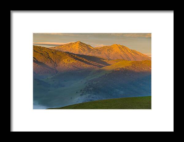 Landscape Framed Print featuring the photograph Morning Light on Mt. Diablo by Marc Crumpler