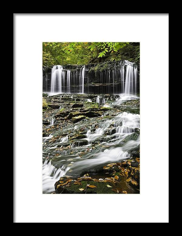 Ricketts Glen Framed Print featuring the photograph Mohawk Falls 2 by Paul Riedinger