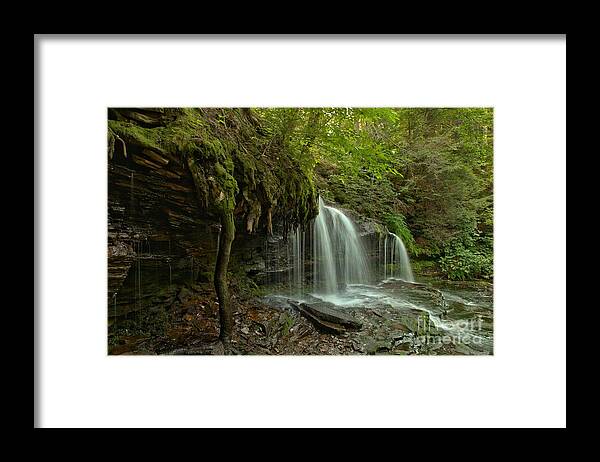 Mohawk Falls Framed Print featuring the photograph Mohawk Falls Landscape by Adam Jewell