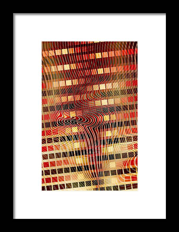 Abstracts Framed Print featuring the digital art Moire 02052011 by Matthew Lindley