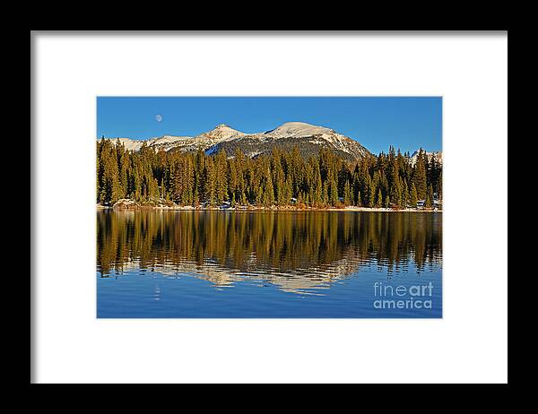 Molas Lake Framed Print featuring the photograph Molas Moon by Kelly Black