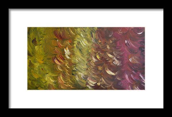 Abstract Framed Print featuring the painting Moment Breeze - sold-Oil Painting by Renee Anderson