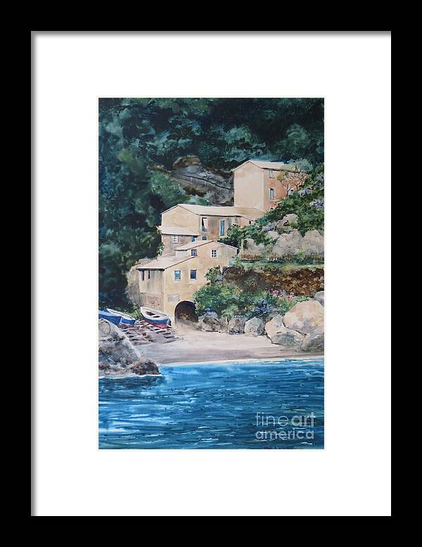 Water Framed Print featuring the painting Monastery by Karol Wyckoff