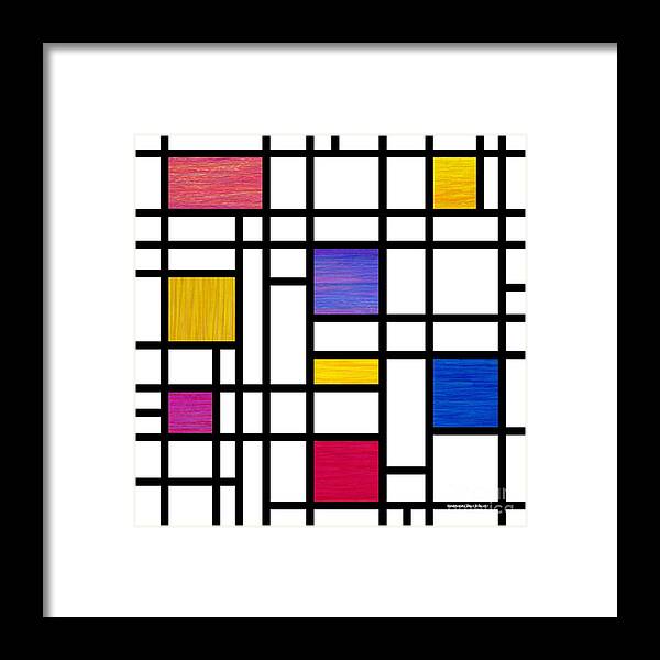 Mondrian Framed Print featuring the painting Mondrianish by David K Small