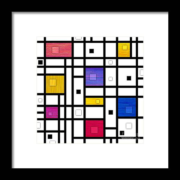 Mondrian Framed Print featuring the painting Mondrianish Variation by David K Small