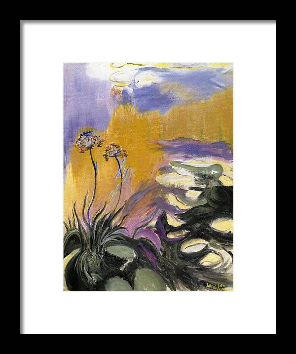 Monet Framed Print featuring the painting Monet's Agapanthus by Jamie Frier
