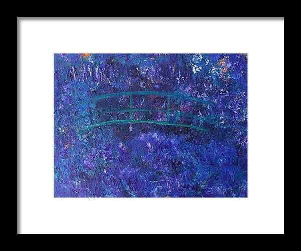 Abstract Realism Framed Print featuring the painting Monet's Place by Kristine Bogdanovich