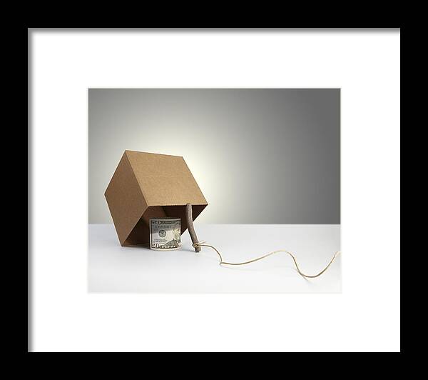 Debt Framed Print featuring the photograph Money Trap by Xefstock