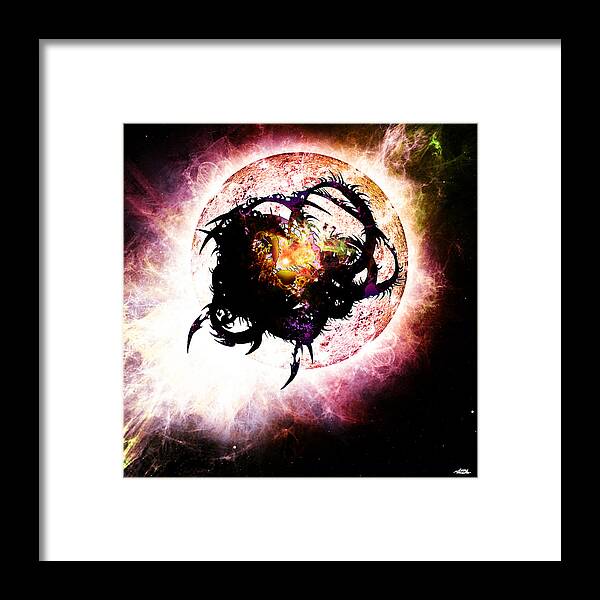 Monster Framed Print featuring the painting Monster 014 by Tim Odom