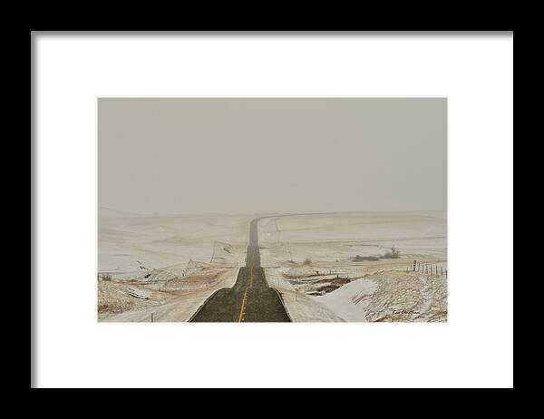 Highway Framed Print featuring the photograph Montana Highway 3 by Kae Cheatham
