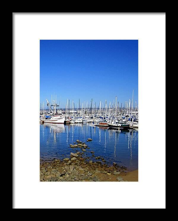 Boats Framed Print featuring the photograph Monterey-7 by Dean Ferreira