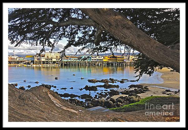 Old Fisherman's Wharf Framed Print featuring the photograph Monterey Harbor and Fisherman's Wharf by Heidi Peschel