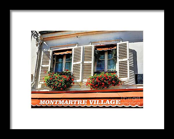 Montmartre In Paris Framed Print featuring the photograph Montmartre In Paris by Mel Steinhauer