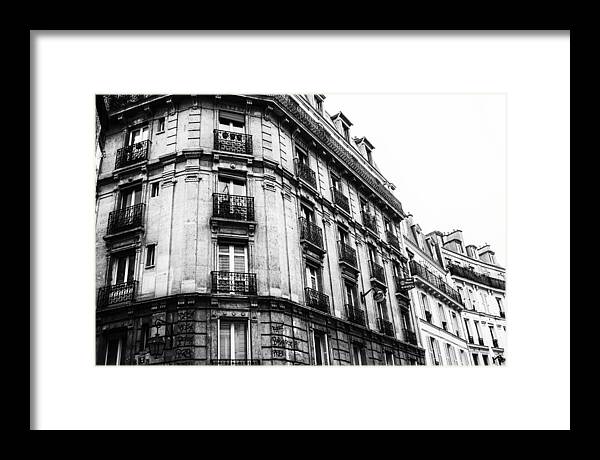 Montmartre Buildings Framed Print featuring the photograph Montmartre Windows by Georgia Clare