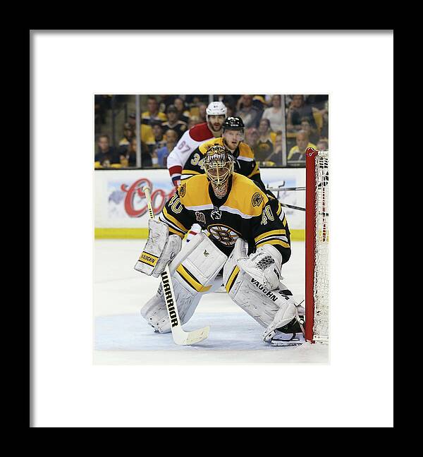 Playoffs Framed Print featuring the photograph Montreal Canadiens V Boston Bruins - by Bruce Bennett