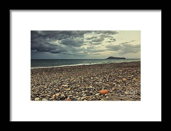 Island Framed Print featuring the photograph Moody landscape by Sophie McAulay