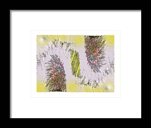Moon Framed Print featuring the digital art Moon flowers by Elisabet Bondesson
