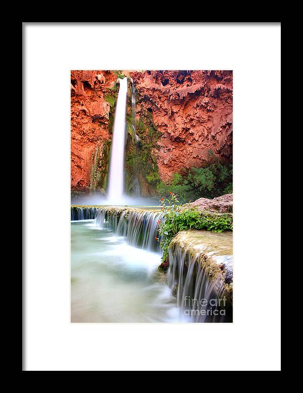 Havasu Falls Framed Print featuring the photograph Mooney Falls by Bill Singleton