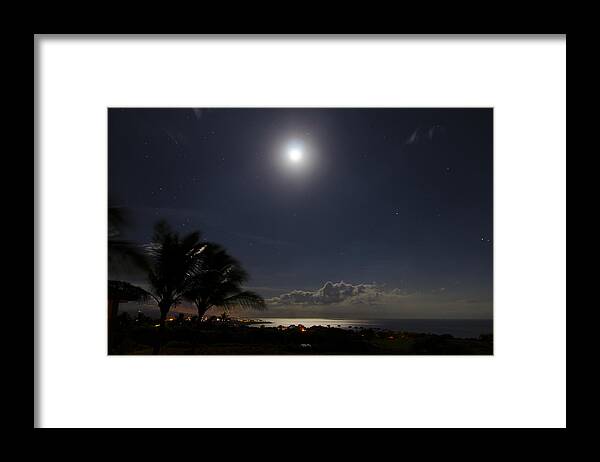Moon Framed Print featuring the photograph Moonlit Bay by Daniel Murphy