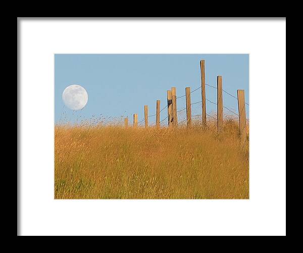 Moon Framed Print featuring the photograph Moonrise in Big Sur by Derek Dean