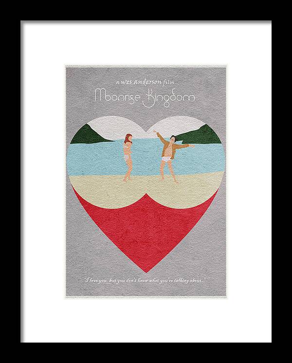 Moonrise Kingdom Framed Print featuring the drawing Moonrise Kingdom by Inspirowl Design