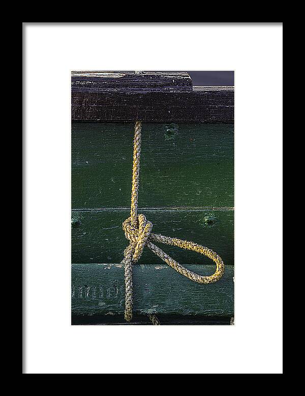 Mooring Hitch Framed Print featuring the photograph Mooring Hitch by Marty Saccone