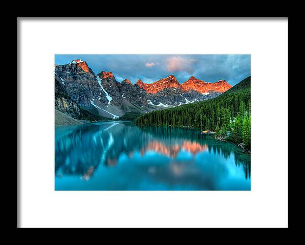 Alberta Framed Print featuring the photograph Moraine Lake Sunrise by James Wheeler