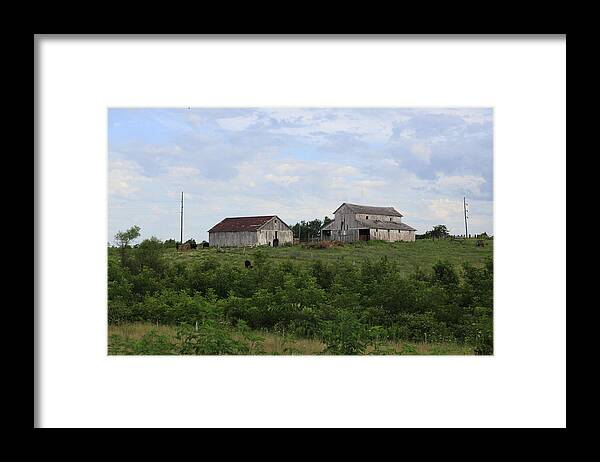 Moravia Framed Print featuring the photograph Moravia Barns by Kathryn Cornett