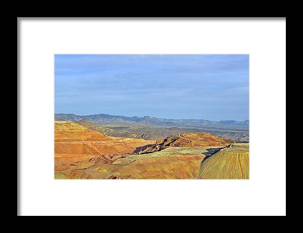 Morenci Mine Framed Print featuring the photograph Morenci - A Beauty of a Copper Mine by Alexandra Till