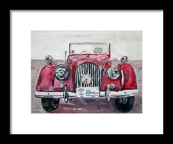 British Vintage Framed Print featuring the painting Morgan by Anna Ruzsan