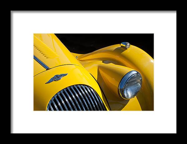 Morgan Plus 8 Front End Framed Print featuring the photograph Morgan Plus 8 Front End -0154c by Jill Reger