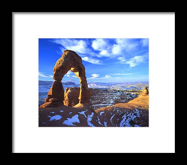 Delicate Arch Framed Print featuring the photograph Morning Arch by Ray Mathis