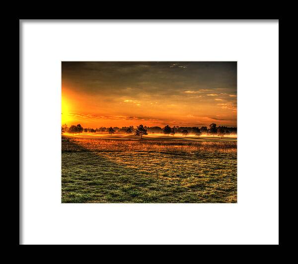 Golf Coarse Framed Print featuring the photograph Morning Arrives At Foxfire by Thomas Young