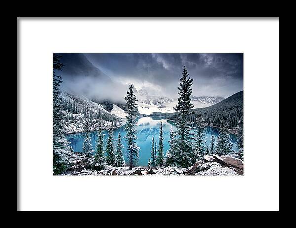 Moraine Framed Print featuring the photograph Morning Blues by Trevor Cole