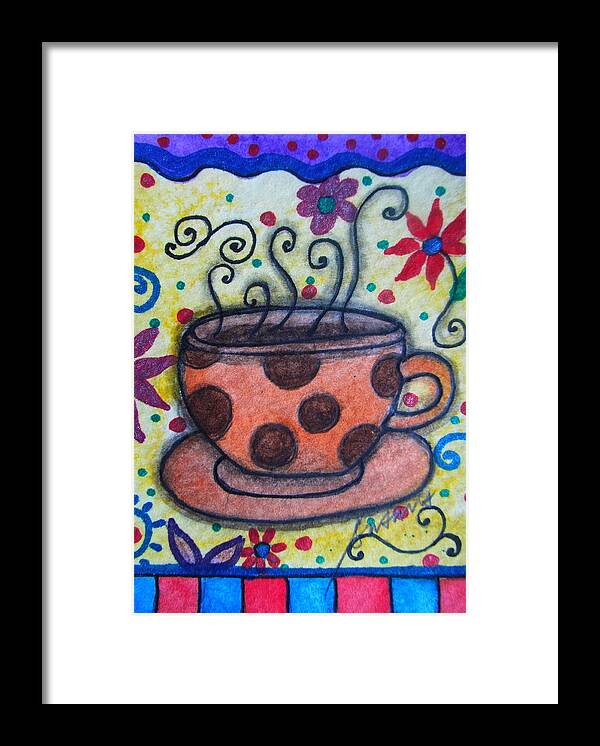 Coffee Framed Print featuring the painting Morning Coffee by Pristine Cartera Turkus