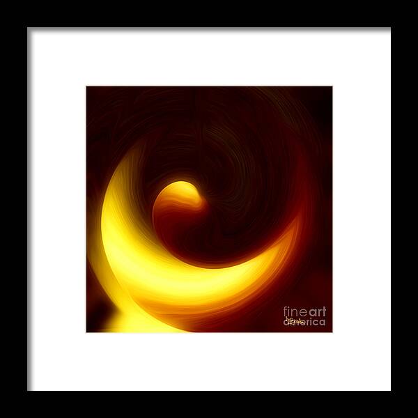 Morninghope Framed Print featuring the digital art Morning hope - spiritual abstract art by Giada Rossi by Giada Rossi