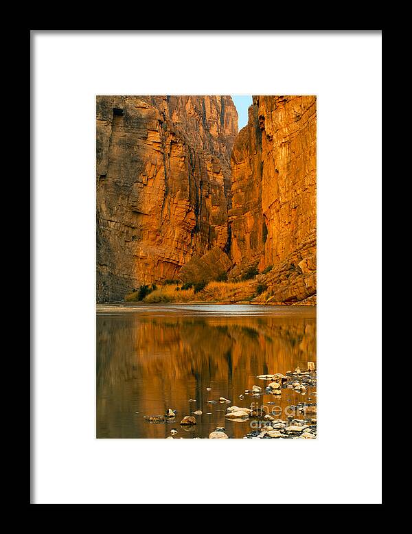 Santa Elena Canyon Framed Print featuring the photograph Morning Light in the Canyon by Bob Phillips