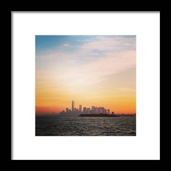 New York City Framed Print featuring the photograph Morning Manhattan by Dan Gilrein