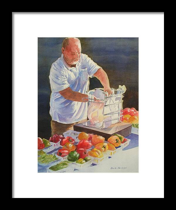 Market Framed Print featuring the painting Fill it With Light by Barbara Parisien