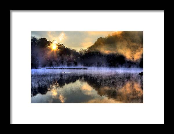 Lake Framed Print featuring the photograph Morning Mist by Steve Parr
