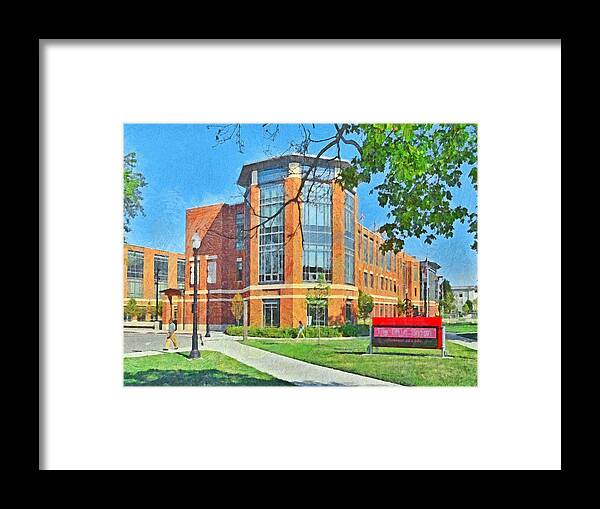 Ohio State University Framed Print featuring the digital art Student Union. The Ohio State University by Digital Photographic Arts