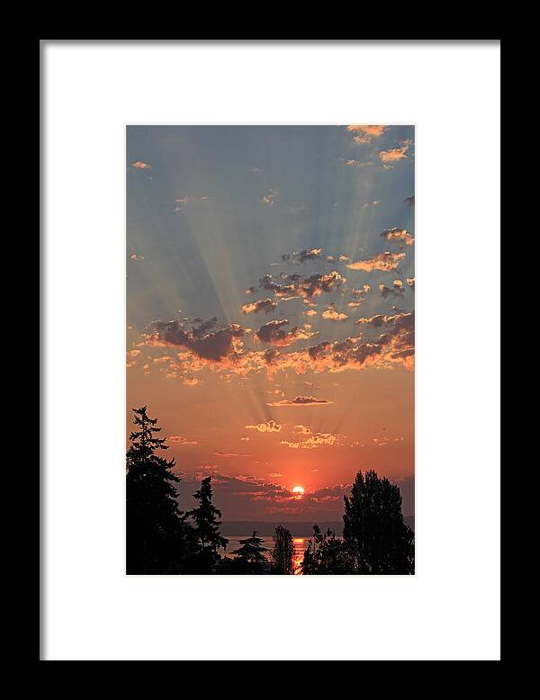 Sunrise Framed Print featuring the photograph Morning Rays by E Faithe Lester