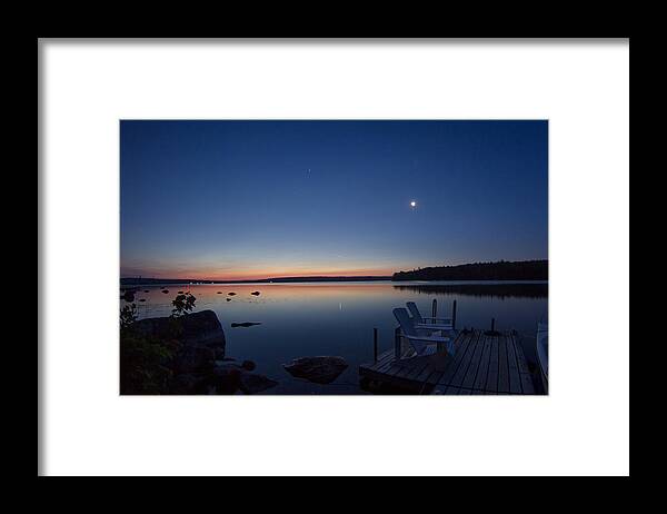 Maine Framed Print featuring the photograph Morning Reflection on Branch Lake in Maine by Kirkodd Photography Of New England