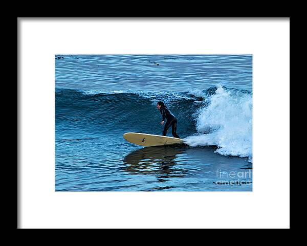 Surf Framed Print featuring the photograph Morning Ride by Paul Gillham