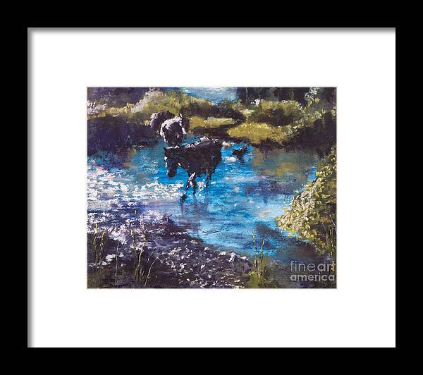 Horse Framed Print featuring the painting Morning Round Up by Jim Fronapfel